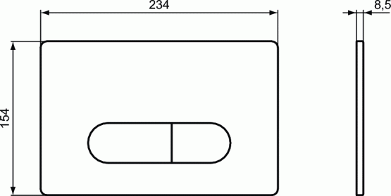 Scheda tecnica Placca di comando per cassette di scarico Oleas M1 Smartflush con doppio pulsante cromato